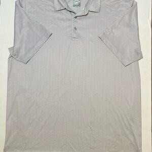 Callaway Men’s Gray Plaid Golf Polo  Short Sleeve Shirt Size XL
